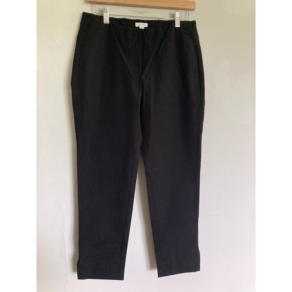 J. Jill Bi-Stretch Slim Pants SMALL Black Cotton Blend Professional Classic